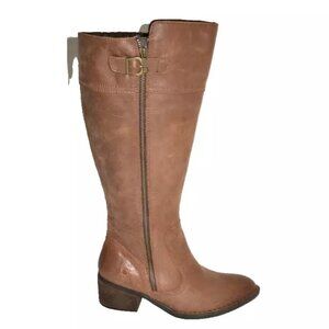 New! Born Fannar Knee High Boot Brown Leather Size 8 M Wide Calf F32737 DD474